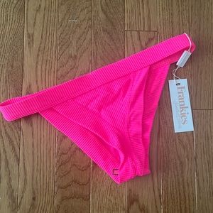 FRANKIES BIKINIS HOT PINK BIKINI BOTTOMS NWT